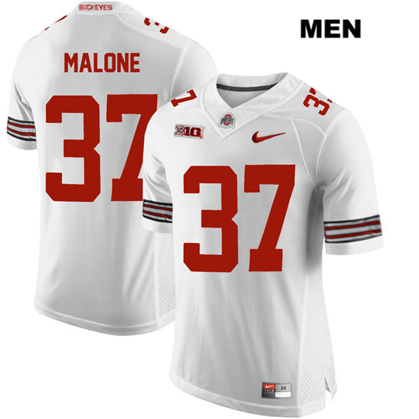 Ohio State Buckeyes Men's Derrick Malone #37 White Authentic Nike College NCAA Stitched Football Jersey GE19S55KP